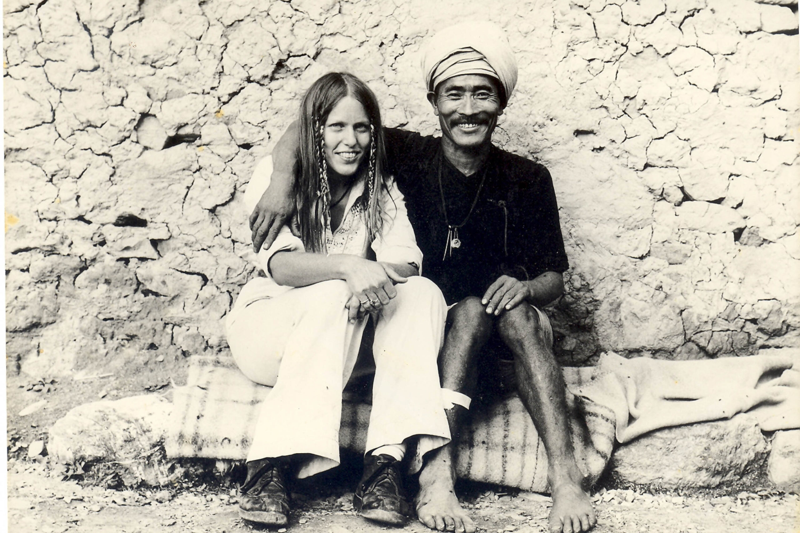 B.B. with a head shaman in a remote village of Nepal. Image courtesy of BB St. Roman.