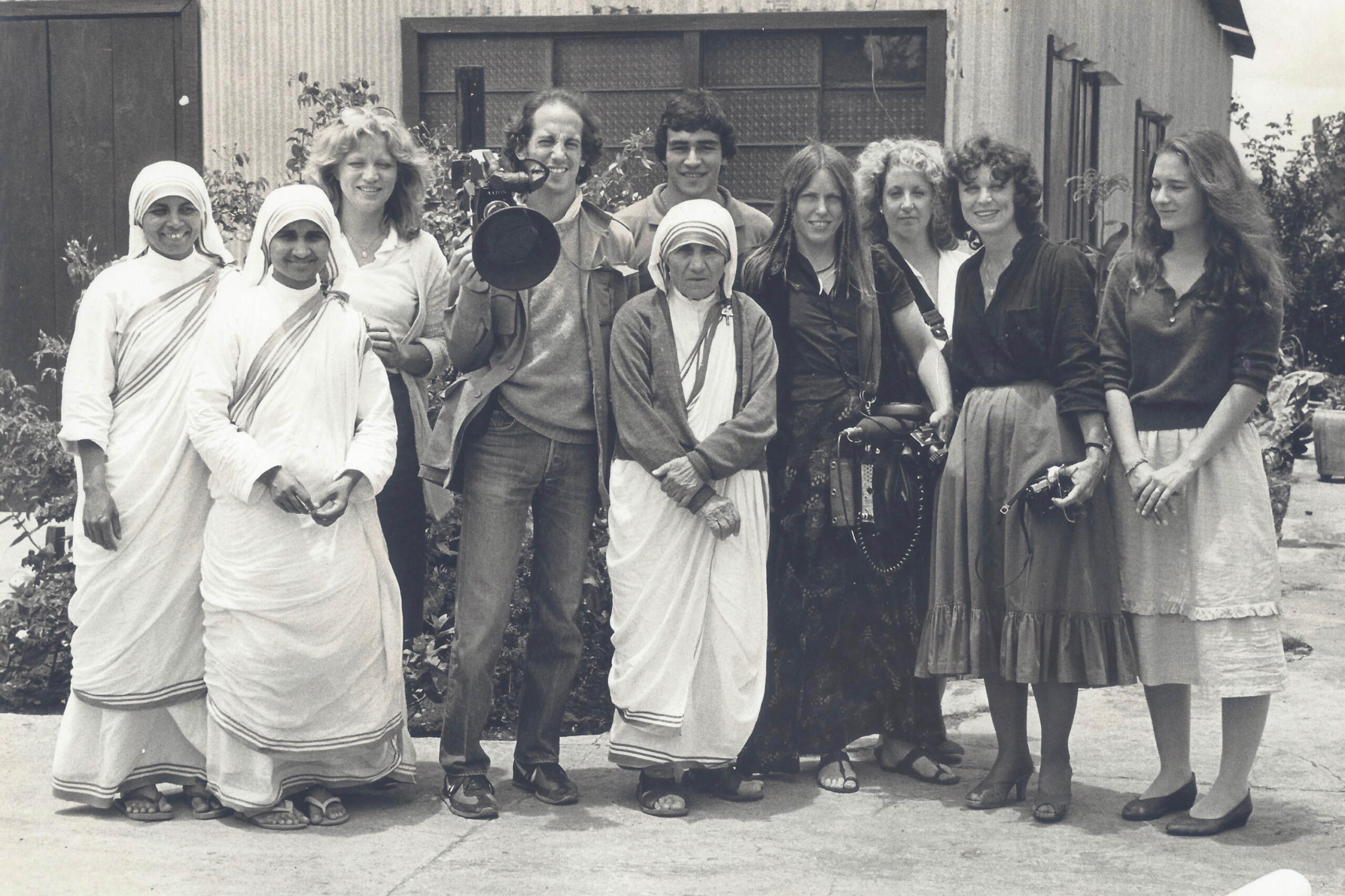 B.B. and the documentary crew with Mother Teresa. Image courtesy of BB St. Roman.