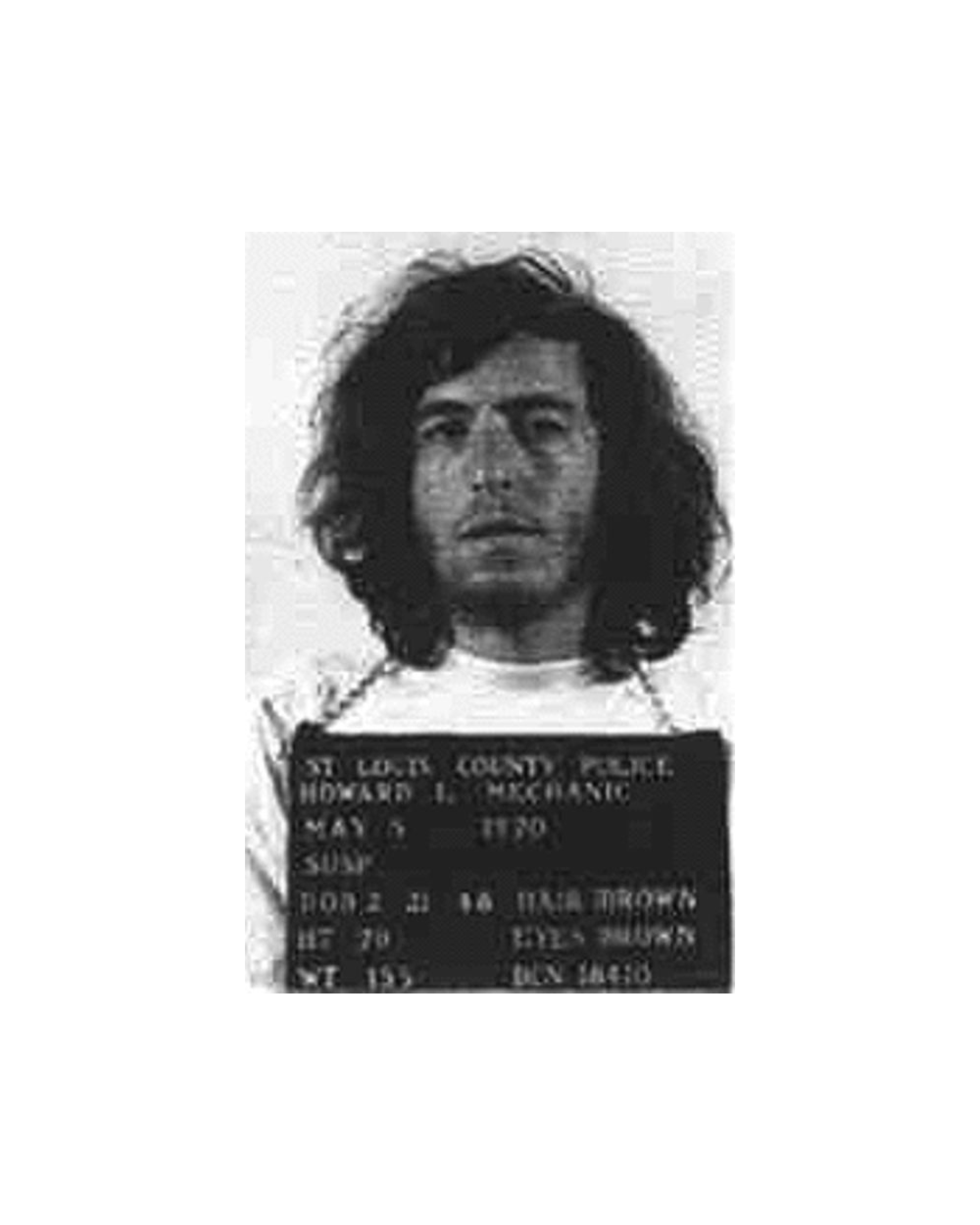 Howard’s mugshot following his arrest for allegedly throwing a cherry bomb at riot police during protests at Washington University.