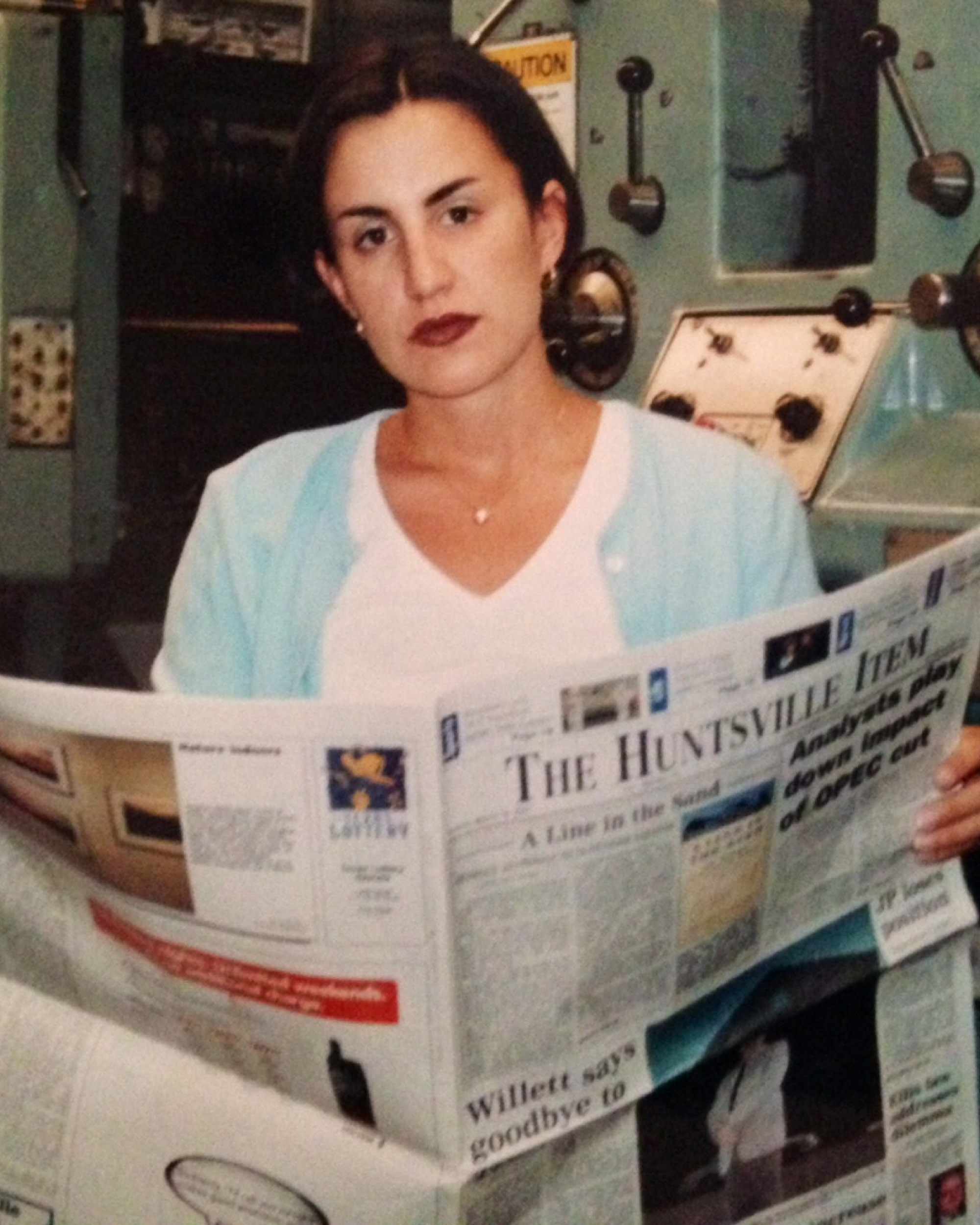 Michelle during her time as a reporter for The Huntsville Item.