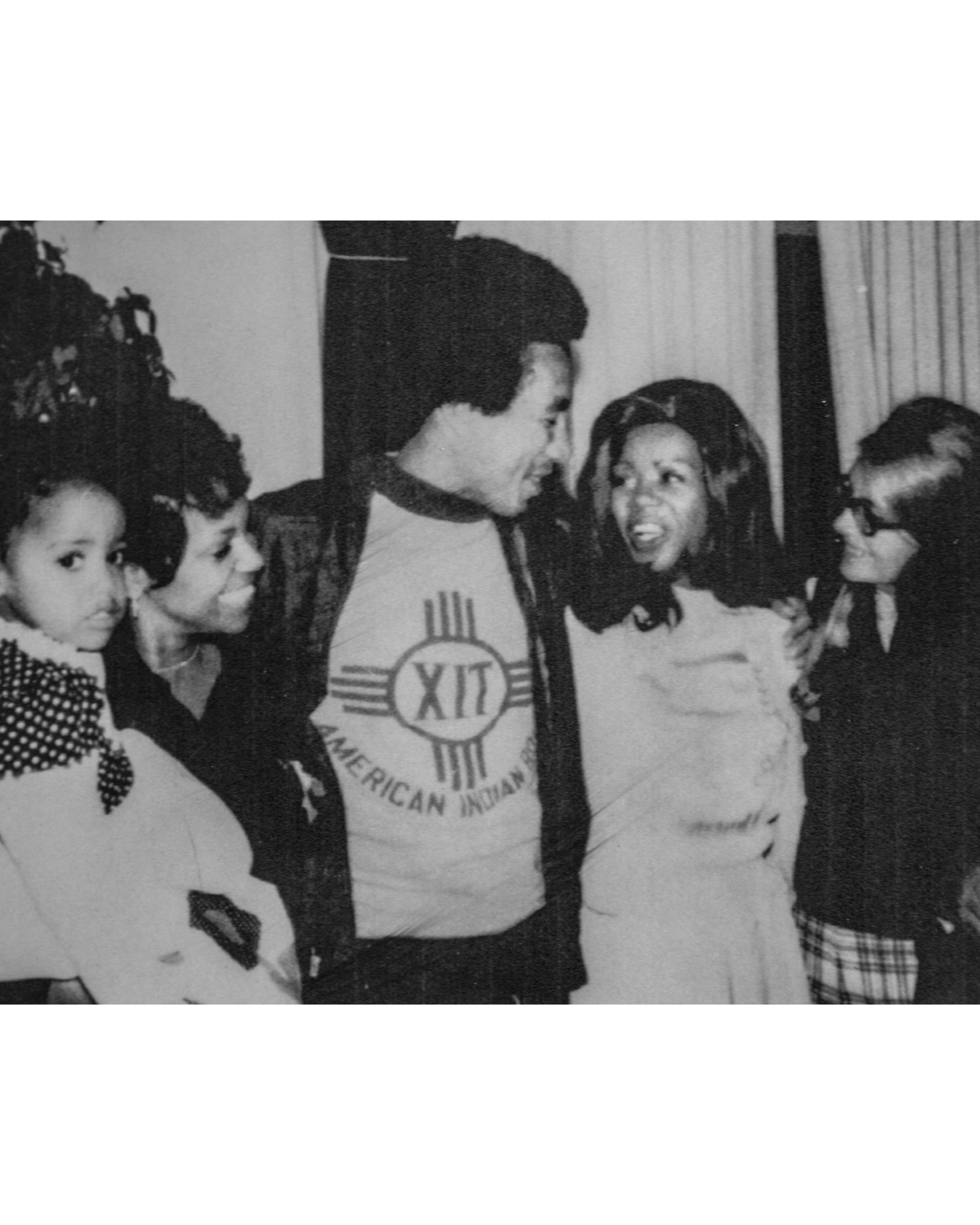 Smokey Robinson at Motown Studios wearing an original XIT shirt. Photo courtesy of Chili Yazzie.