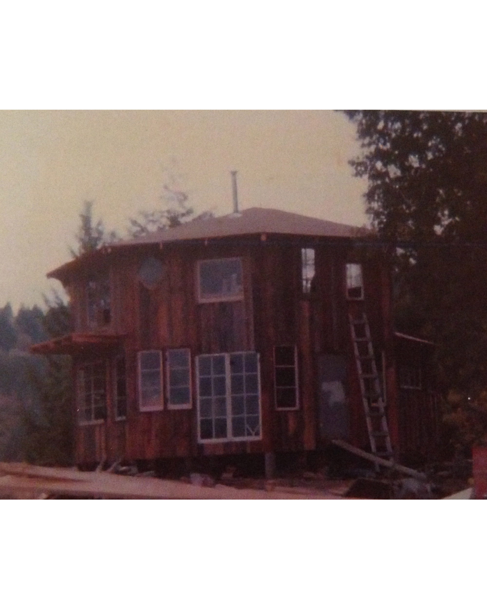 An original back-to-the-land commune house in northern California.
