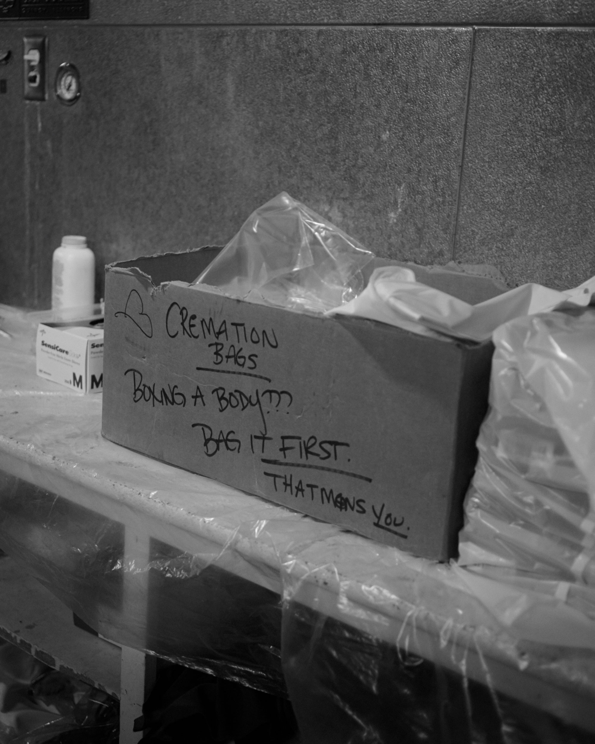 Inside the crematory at Graham, Putnam, & Mahoney Funeral Parlor. Photo by Robert Johansson